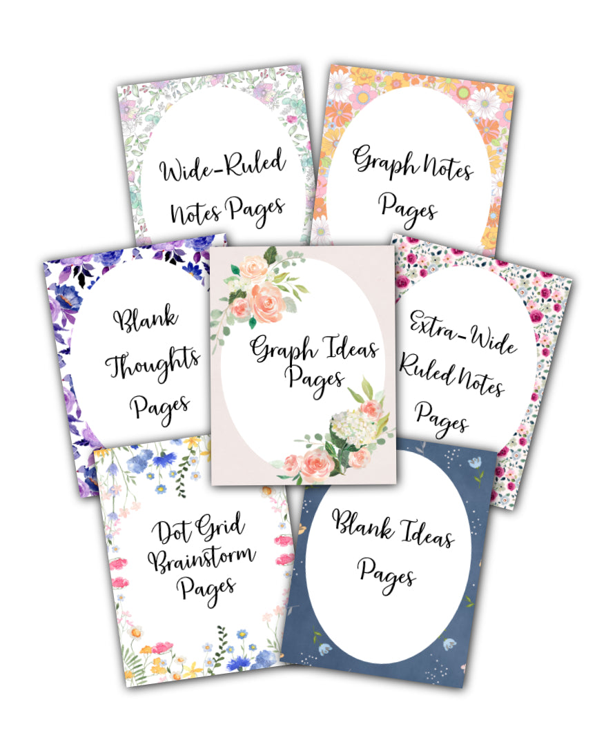 Fun Florals Notes Binder {180+ Pages}