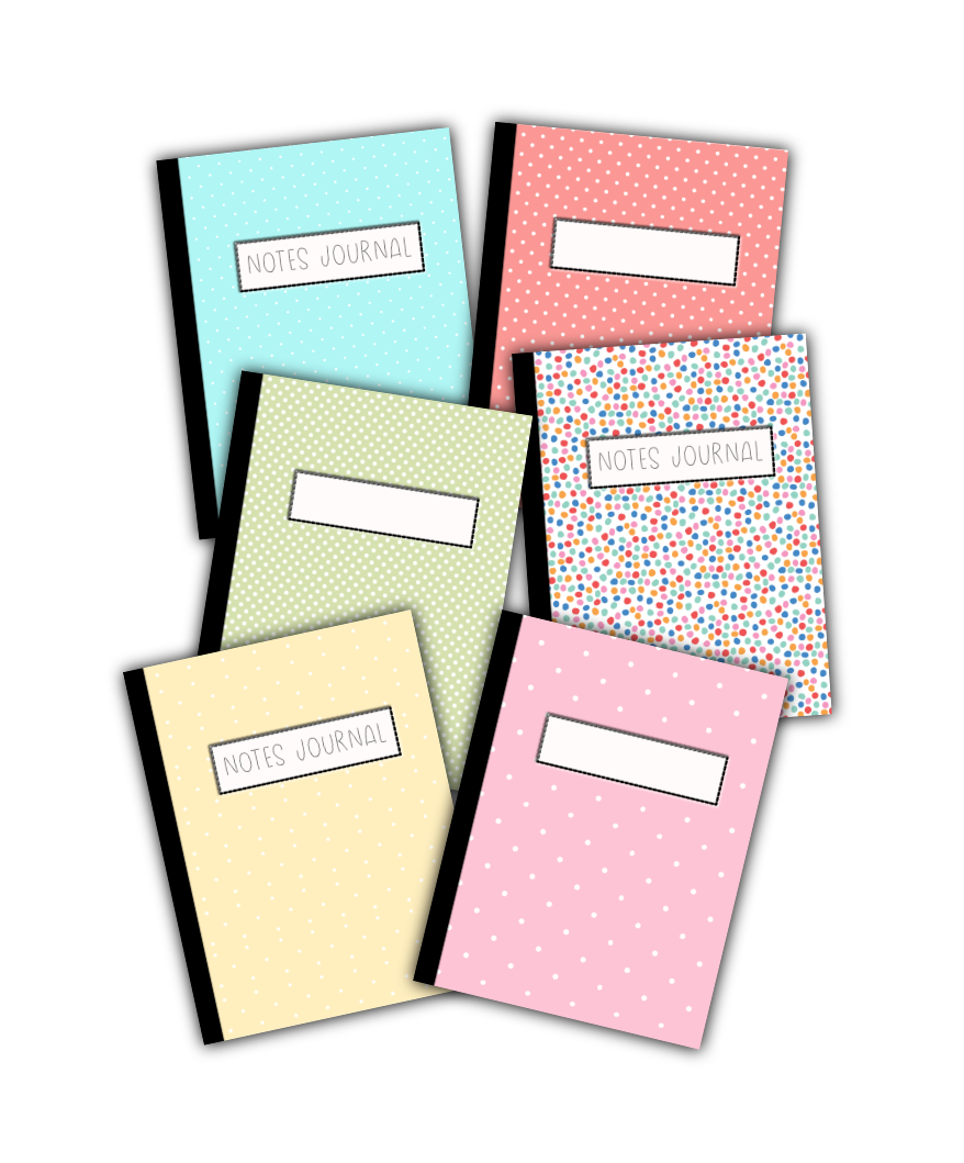 Notes Journal Covers with PolkaDots