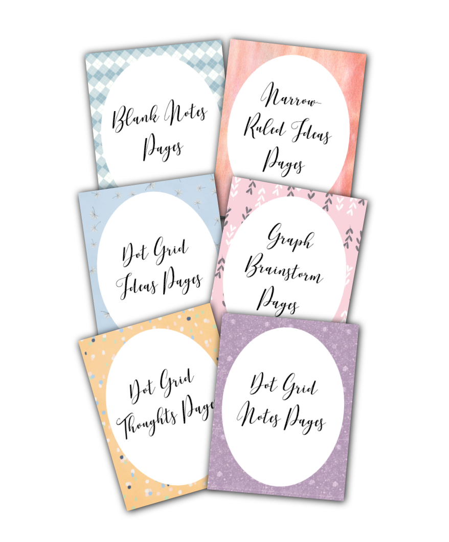 Pastel Portrait Notes Binder Dividers