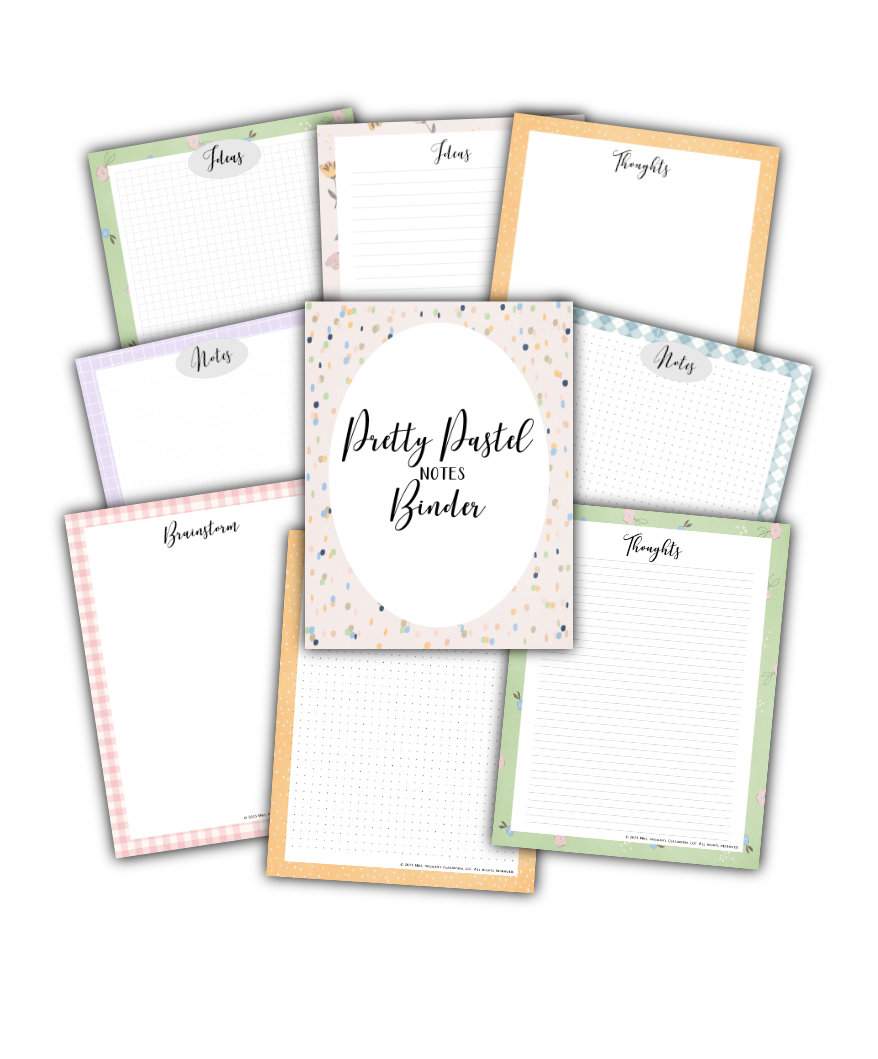 Pretty Pastel Notes Binder {160+ Pages}