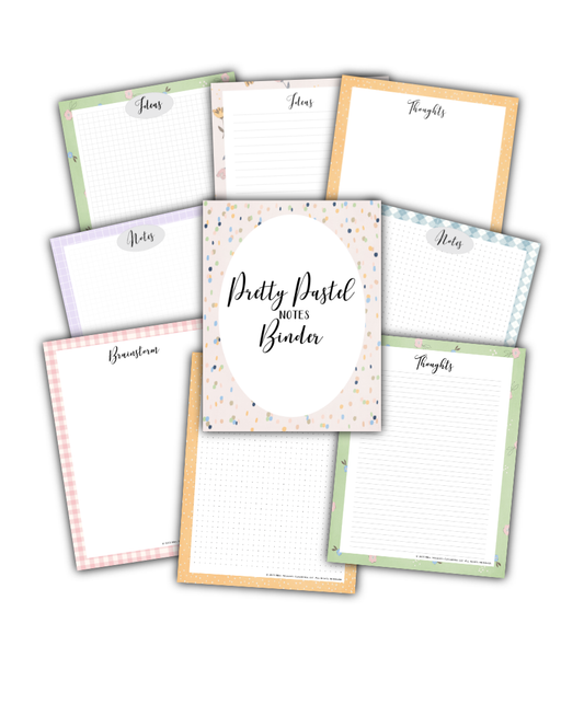 Pretty Pastel Notes Binder {160+ Pages}