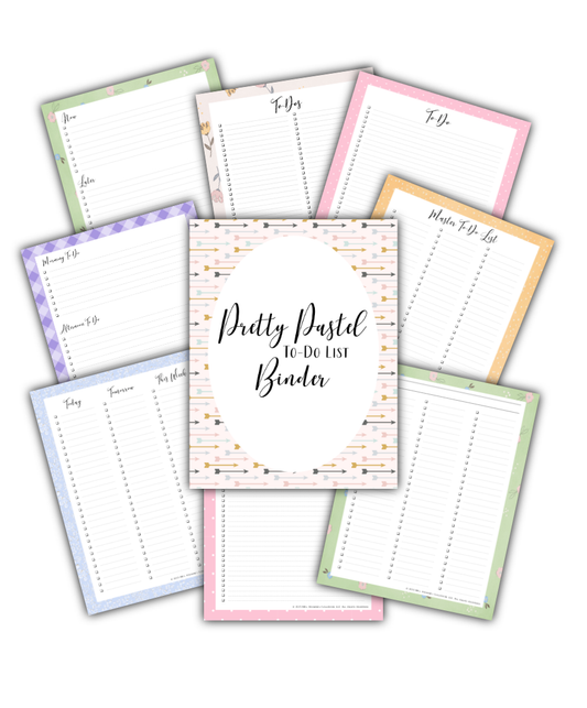 Pretty Pastel To-Do List Binder {160 Pages}